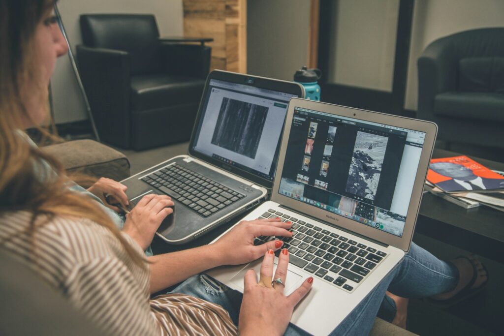 Lady on Laptop
